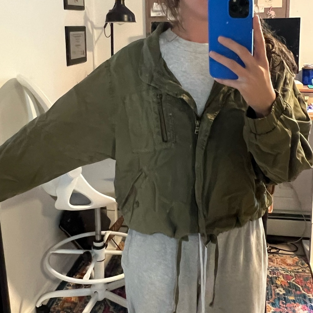 Army green slouchy cargo jacket - Picture 5 of 6